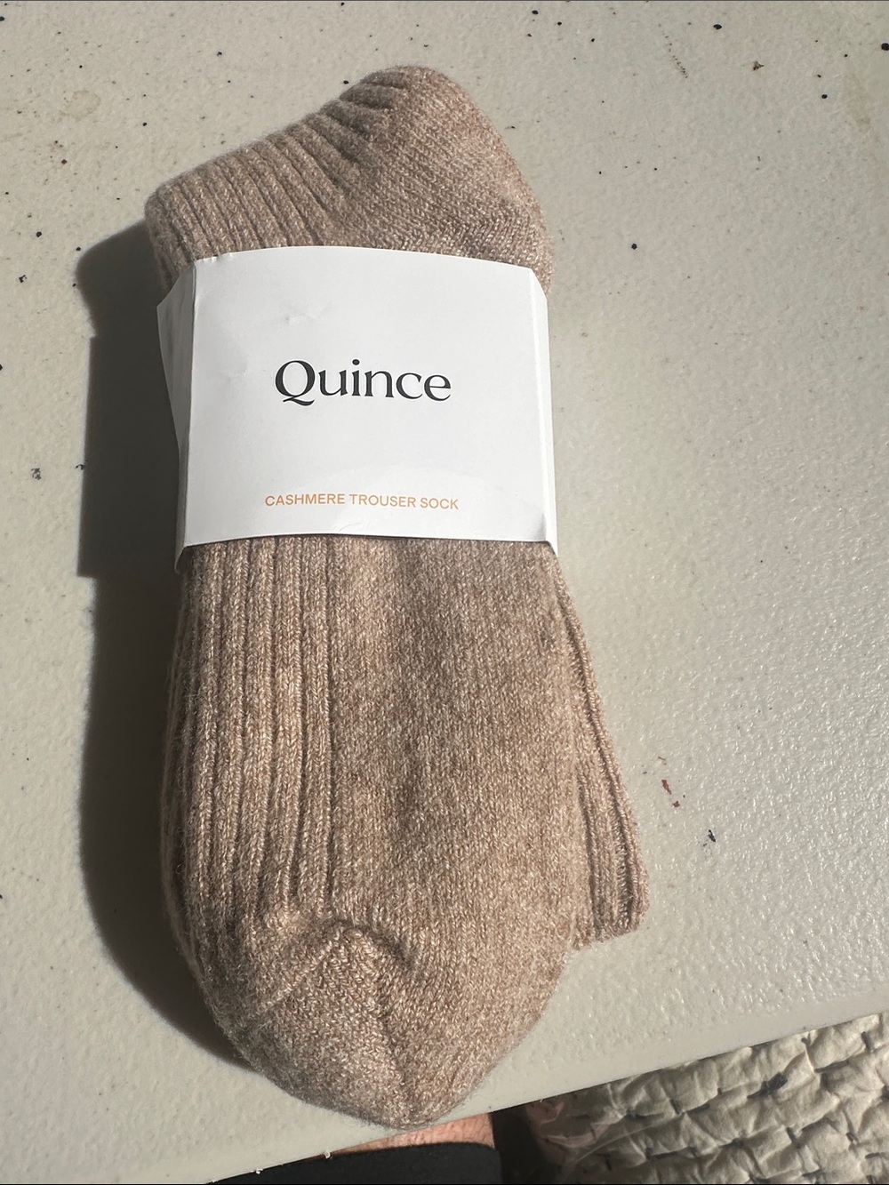 Quince Beige Cashmere Trouser Socks